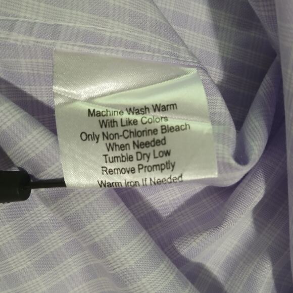 Jos.A.Bank RESERVE No Wrinkles Tailored Fit 18/37 100% Cotton Men's Button-up - Picture 11 of 11